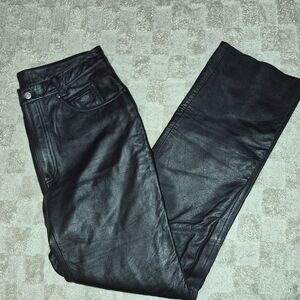 Womens Harley-Davidson Black Leather Pants